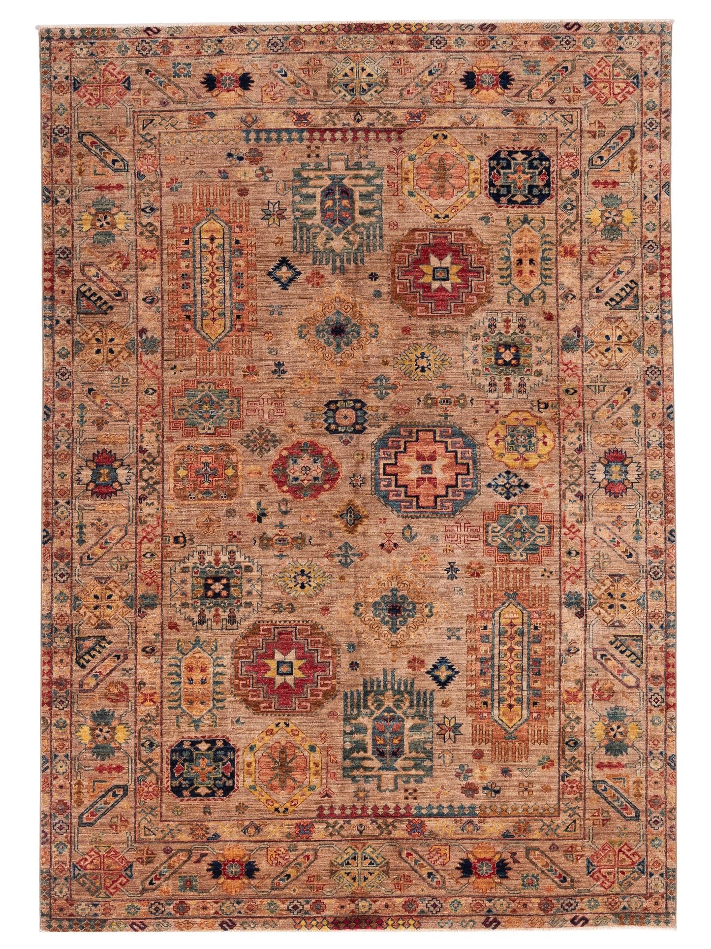 Nomad Super Kars 152250 Brown Tribal Hand Knotted Rug