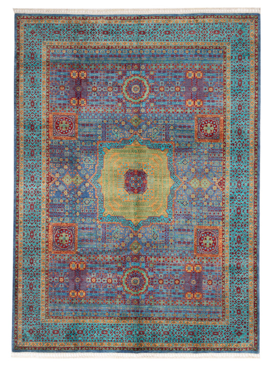 Nomad Super Mamluk 152281 Blue Traditional Hand Knotted Rug