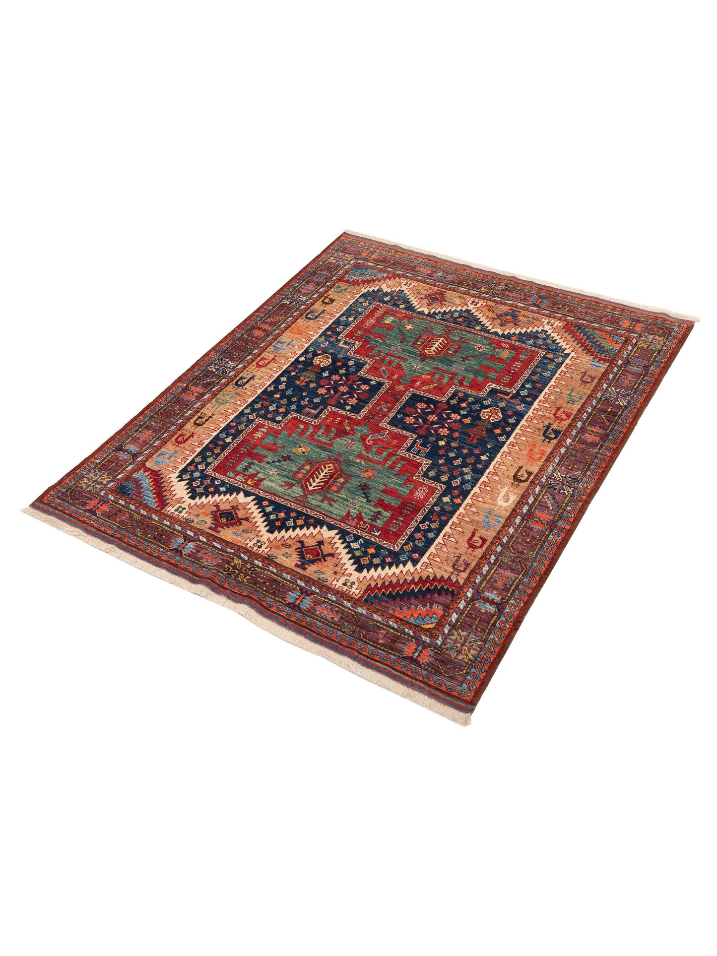 Nomad Kars 152386 Multi Multi Traditional Hand Knotted Rug - 6x7