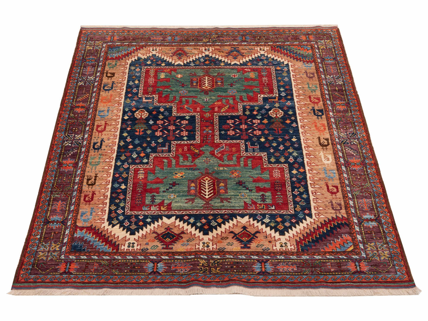 Nomad Kars 152386 Multi Multi Traditional Hand Knotted Rug - 6x7