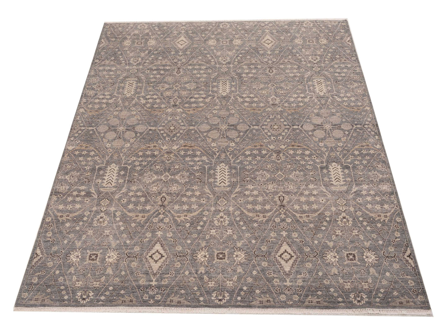 Rajpur Vintage Revival 152400 Gray Gray Traditional Hand Knotted Rug