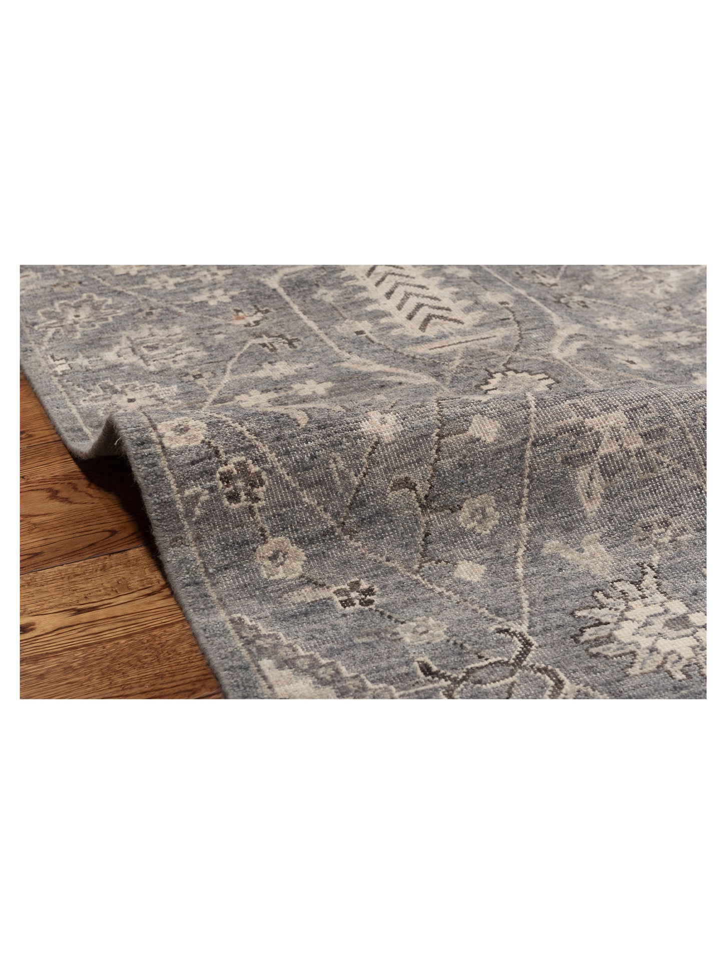 Rajpur Vintage Revival 152400 Gray Gray Traditional Hand Knotted Rug