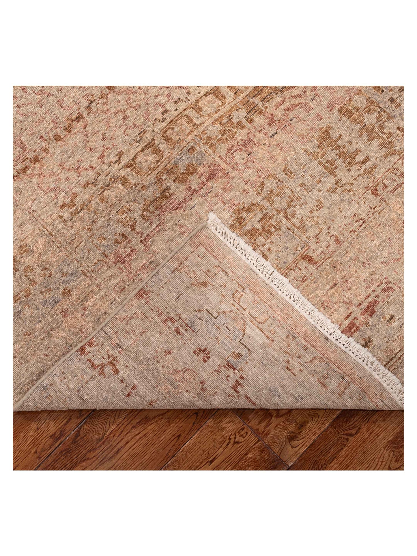 Rajpur Vintage Revival 152405 Beige Rust Traditional Hand Knotted Rug