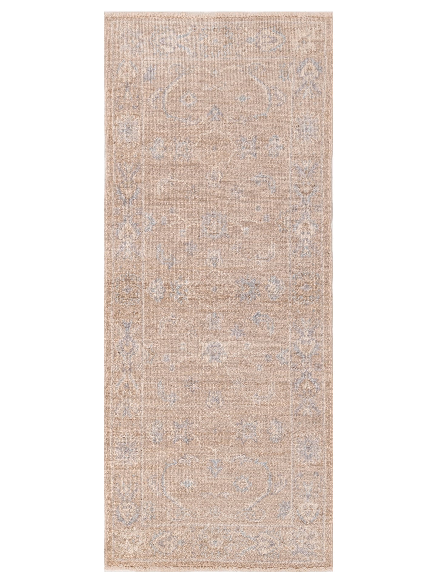 Authentic Angora Oushak Bade Brown Traditional Hand Knotted Rug