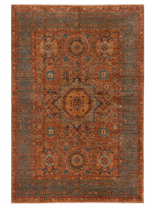 Nomad Super Mamluk 152693 Orange Transitional Hand Knotted Rug