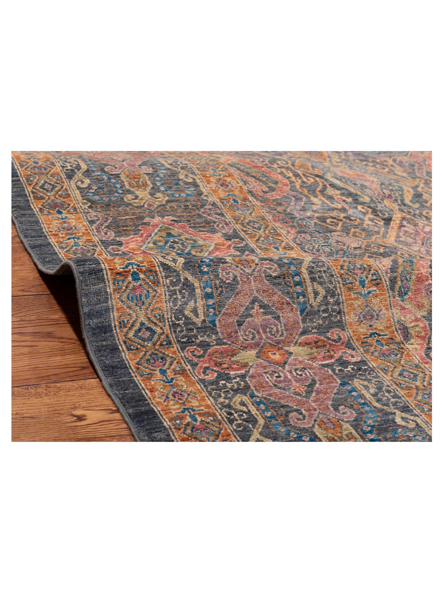 Nomad Akcha 152764 Gray Gray Traditional Hand Knotted Rug