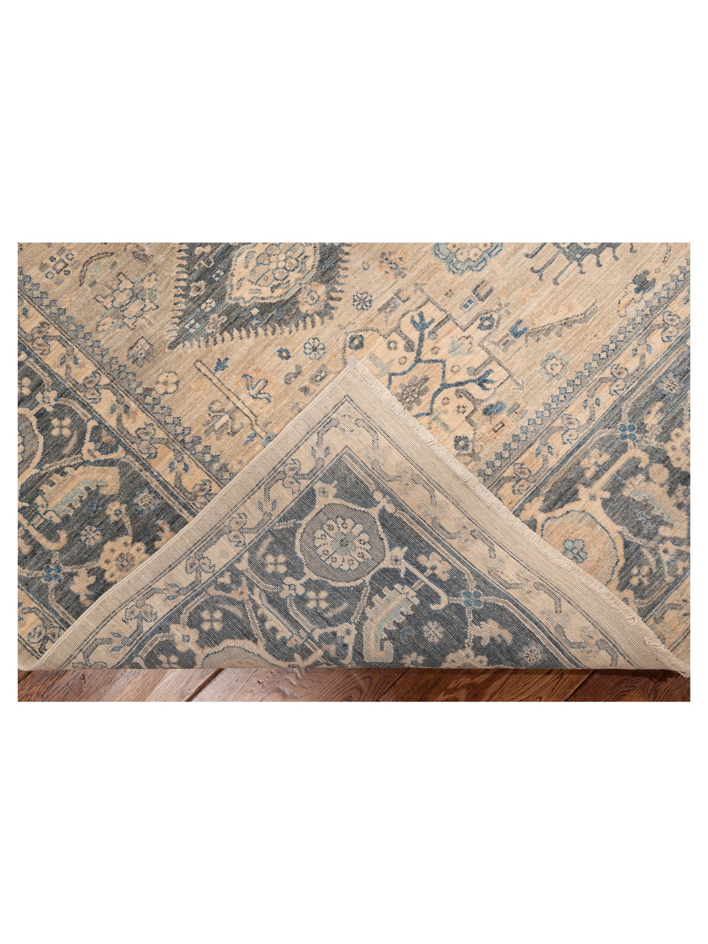 Nomad Mamluk 152784 Silver Gray Transitional Hand Knotted Rug