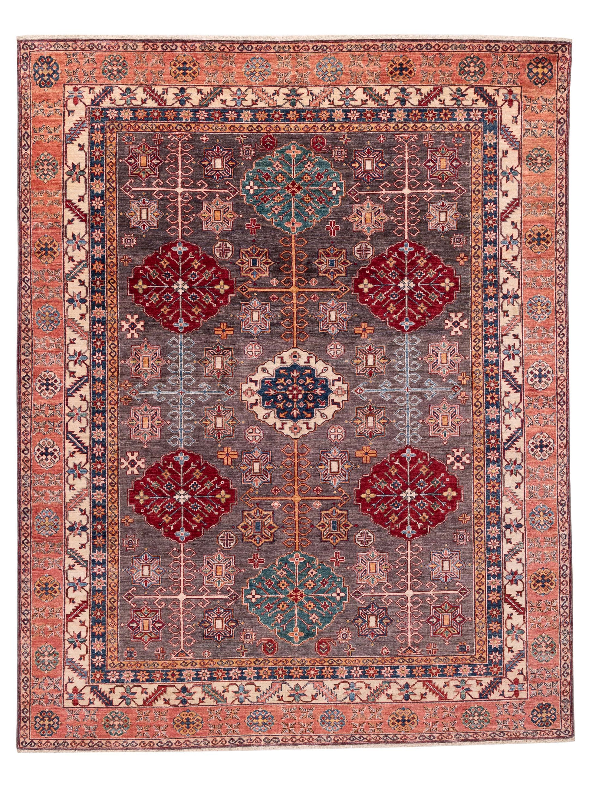 Nomad Kars 152844 Brown Tribal Hand Knotted Rug