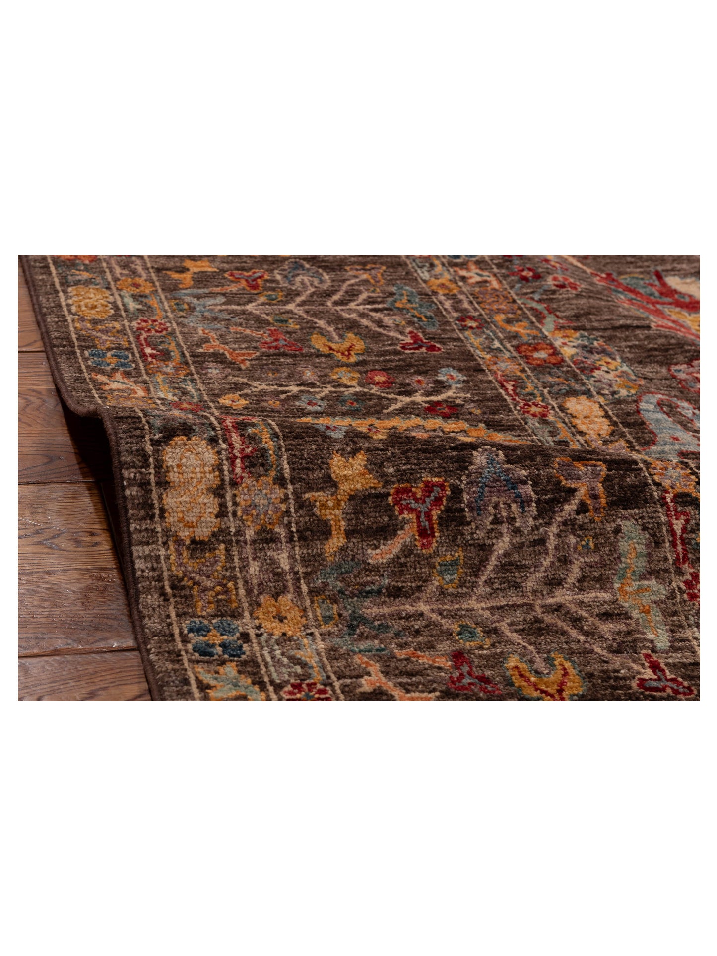 Pasha Elvan Suna Brown Brown Transitional Hand Knotted Rug - 9x12