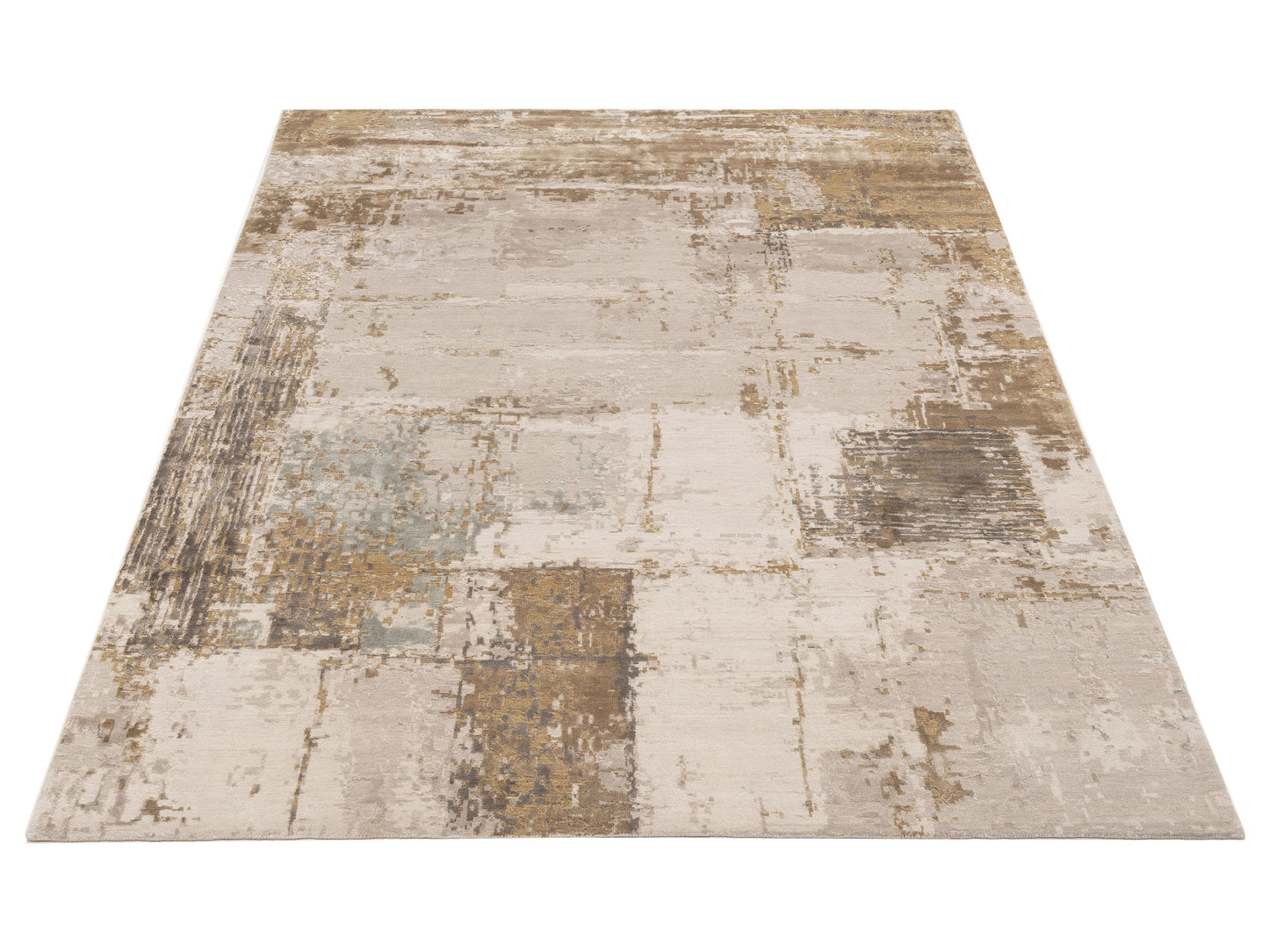 Siena Tibetino 152940 Ivory Light Brown Traditional Hand Knotted Rug