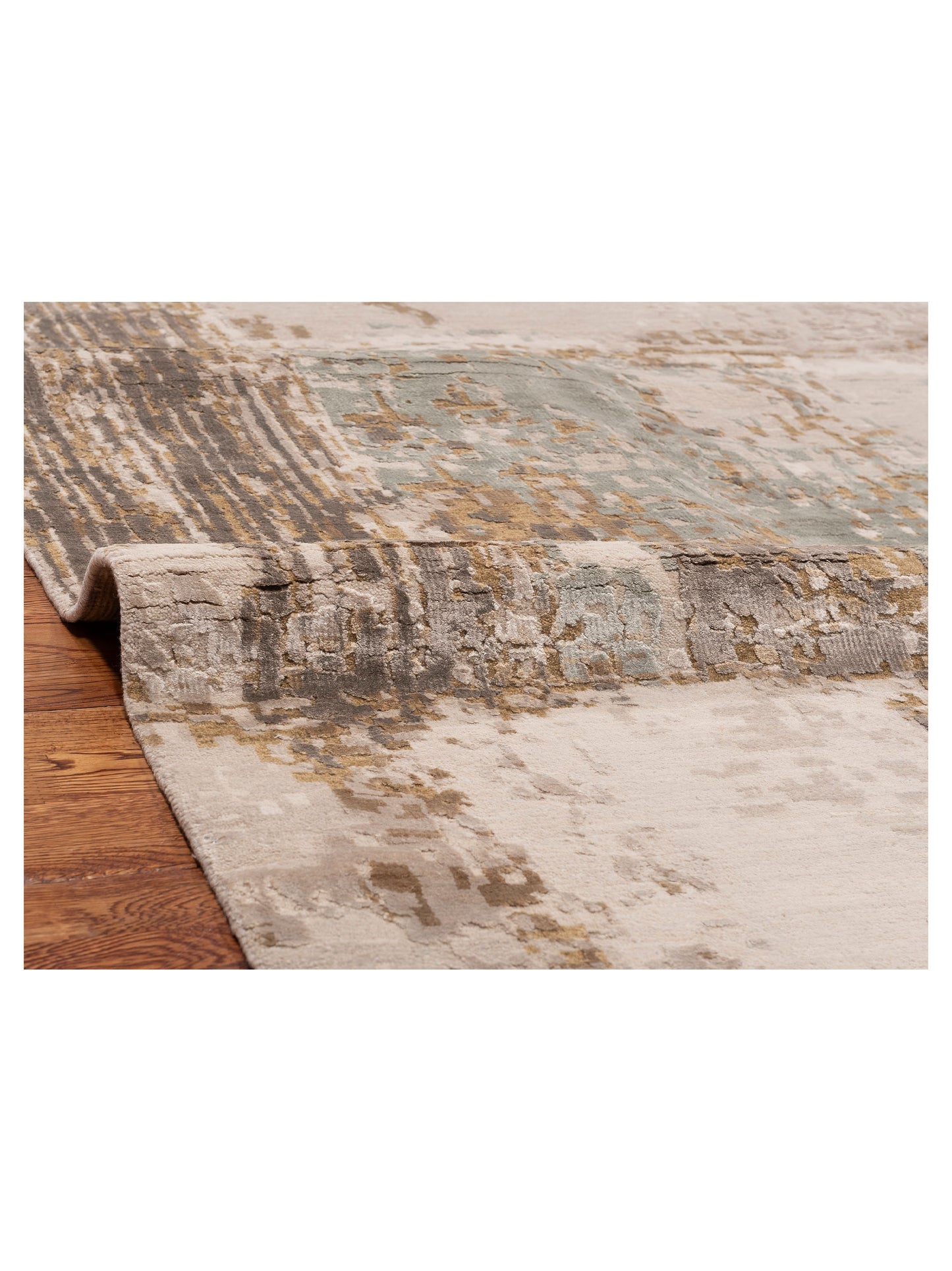 Siena Tibetino 152940 Ivory Light Brown Traditional Hand Knotted Rug