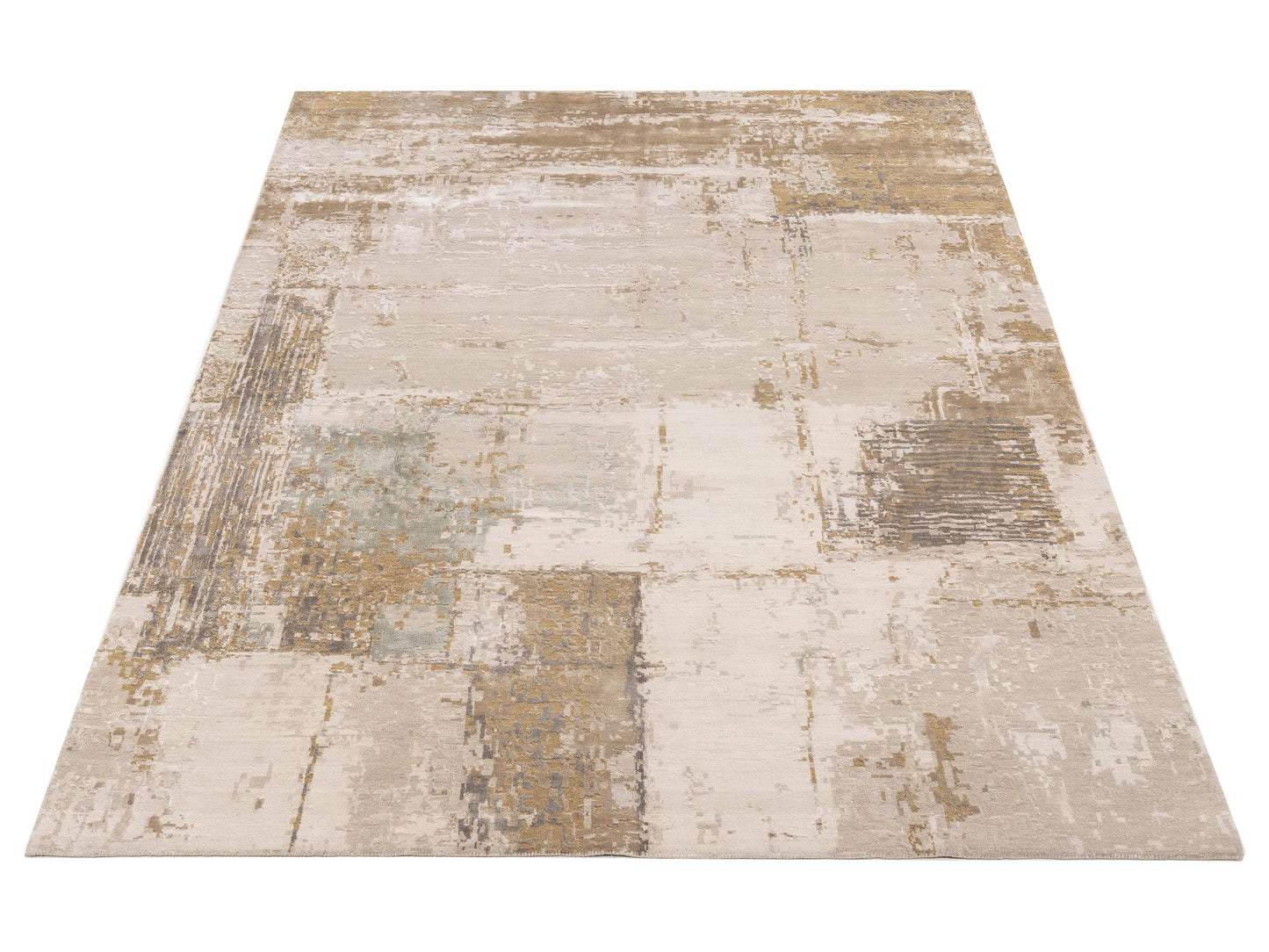 Siena Tibetino 152941 Ivory Light Brown Traditional Hand Knotted Rug - 8x10