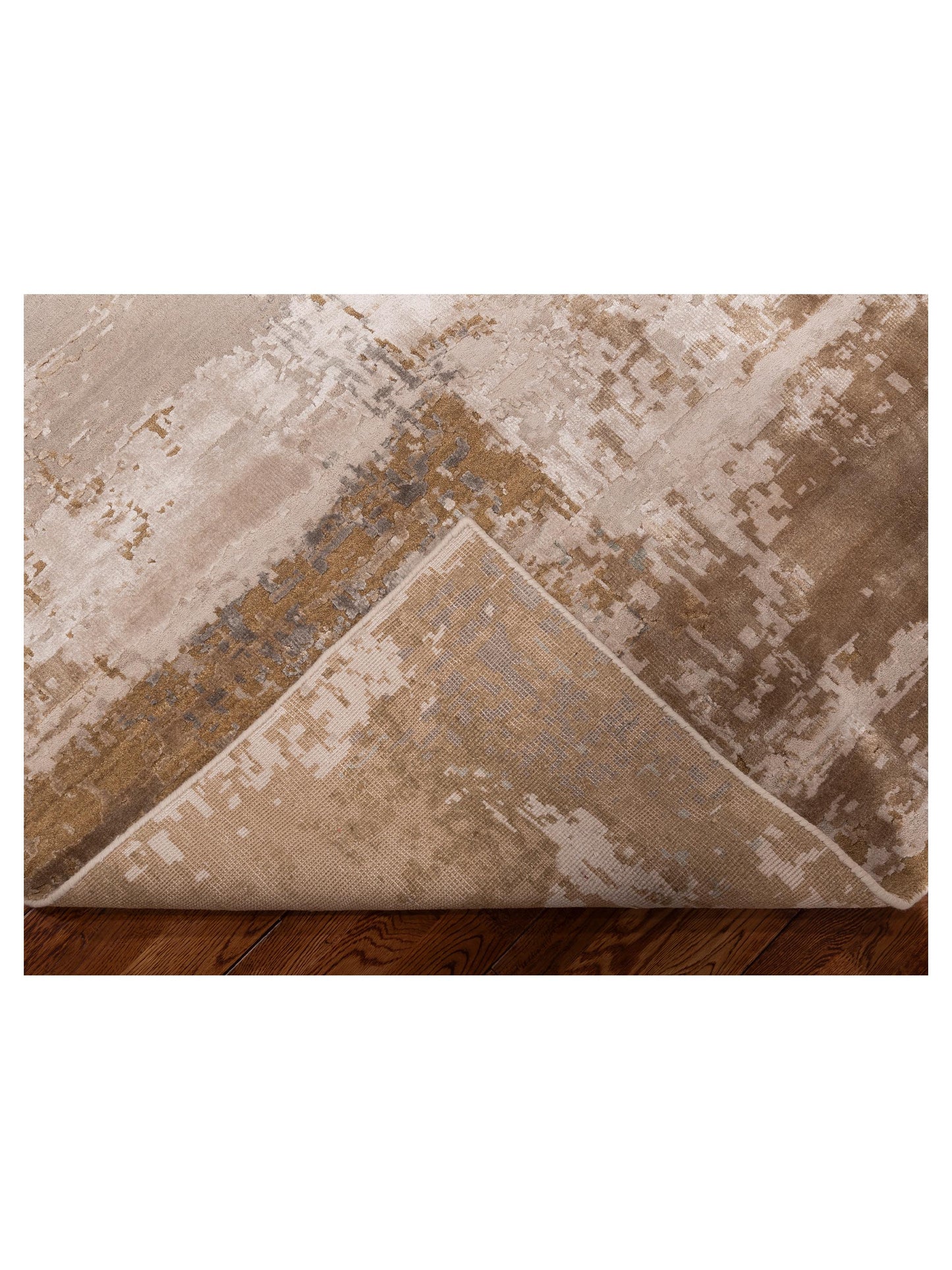 Siena Tibetino 152941 Ivory Light Brown Traditional Hand Knotted Rug - 8x10