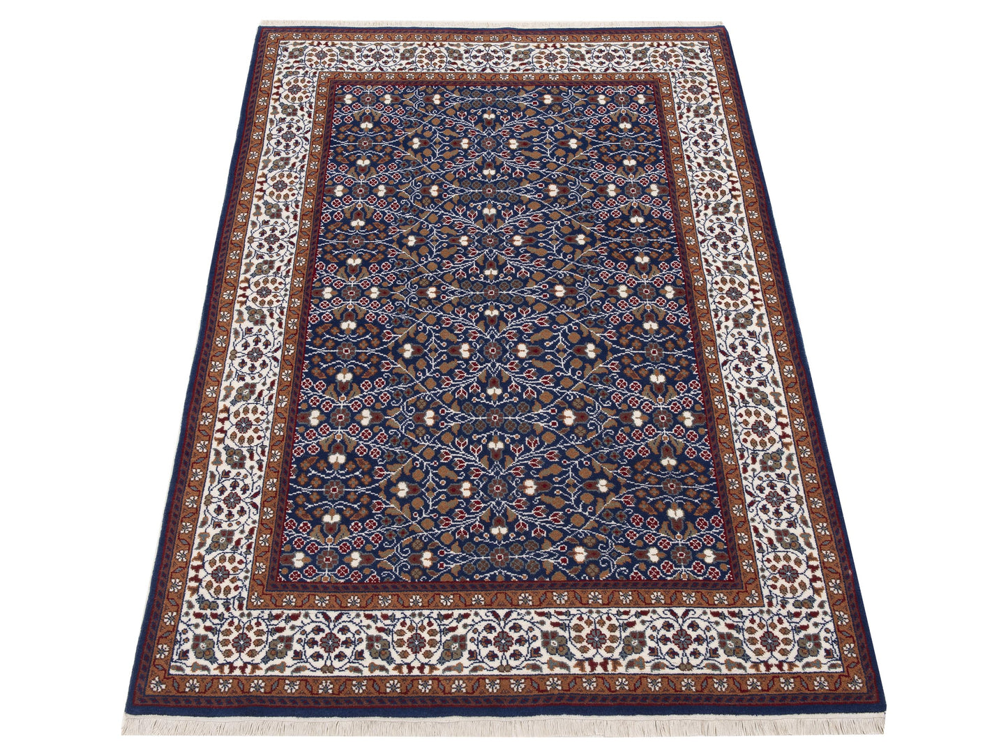 Pasha Kayseri 153028 Blue Ivory Traditional Hand Knotted Rug - 6x8