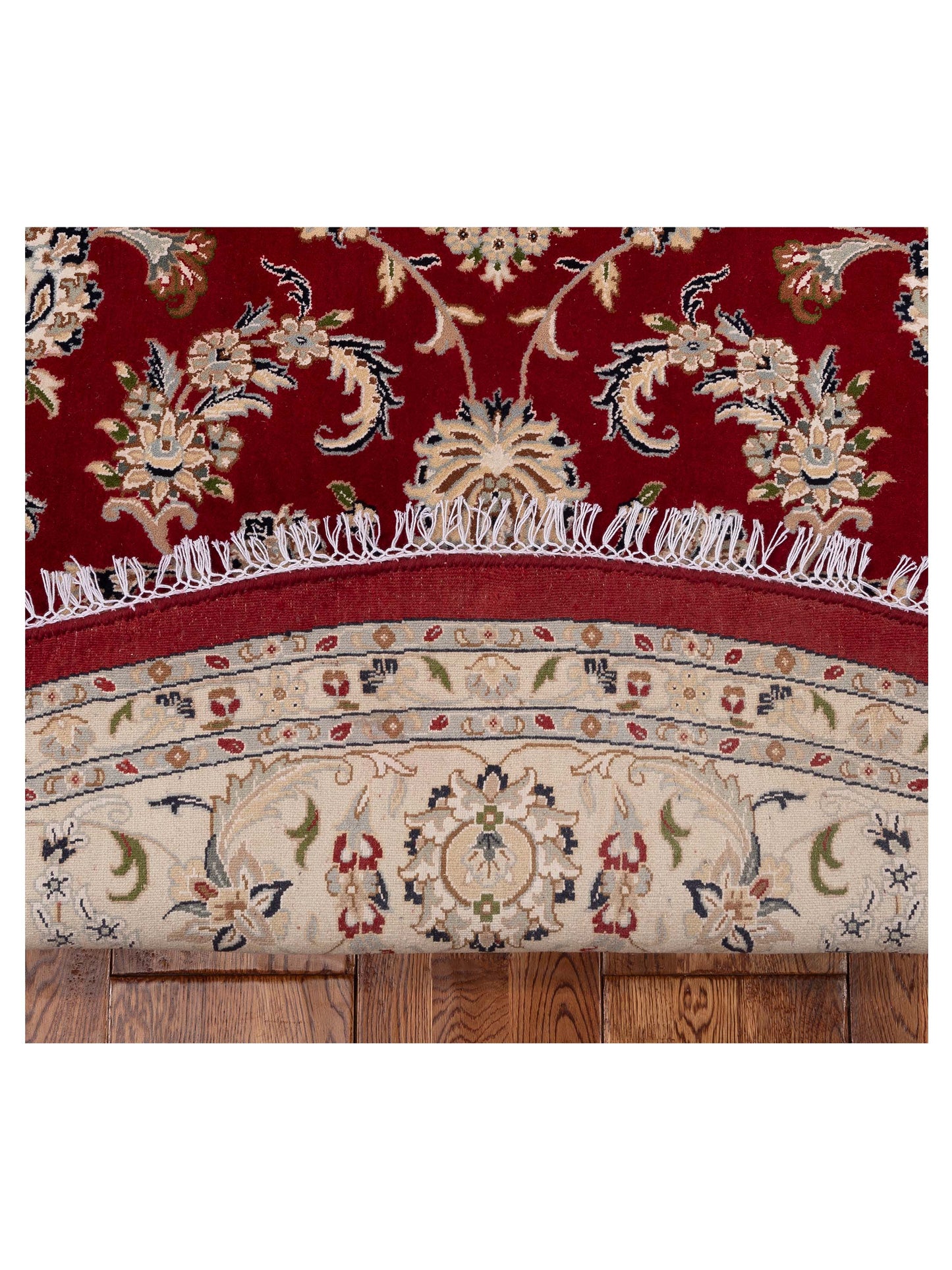 Rajpur Nain 153335 Red Ivory Traditional  Rug - 9x9