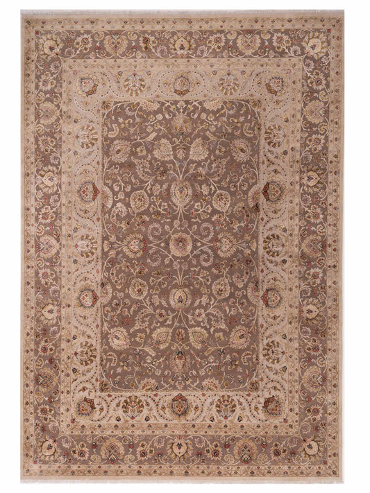 Rajpur Imperial Silk 153359 Ivory Traditional Hand Knotted Rug