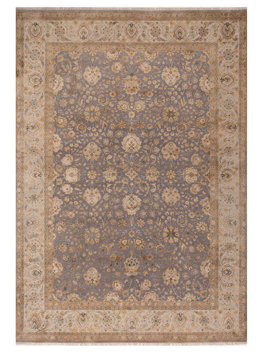 Rajpur Imperial Silk 153360 Gray Traditional Hand Knotted Rug