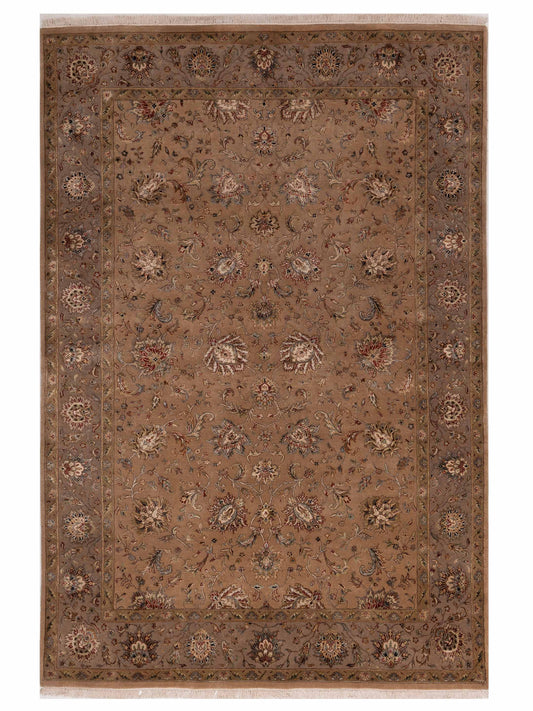 Rajpur Imperial Silk 153365 Cream Traditional Hand Knotted Rug