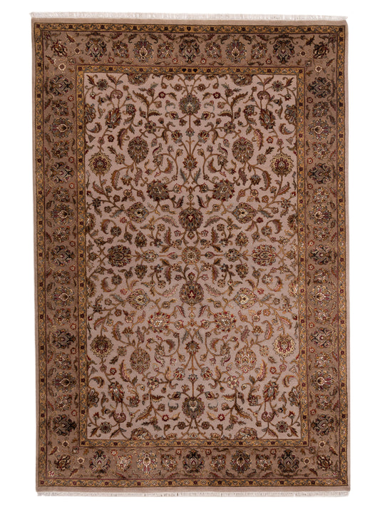 Rajpur Imperial Silk 153366 Beige Traditional Hand Knotted Rug