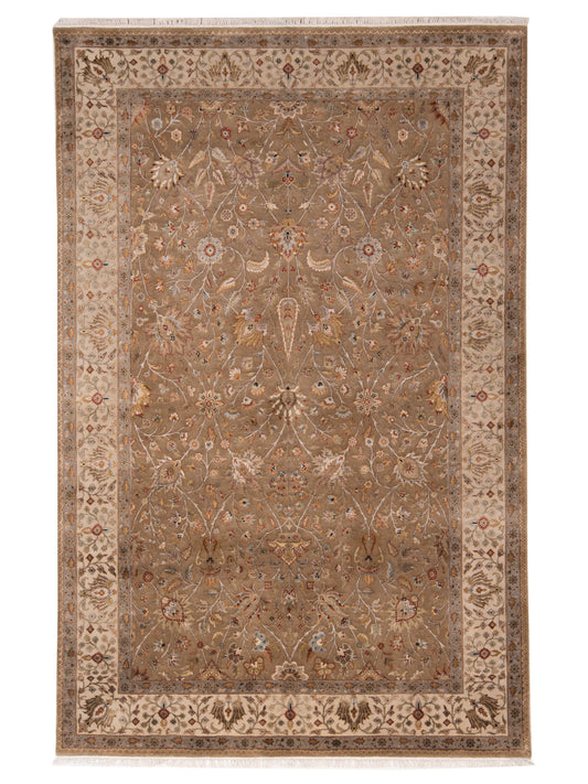 Rajpur Imperial Silk 153368 Brown Traditional Hand Knotted Rug