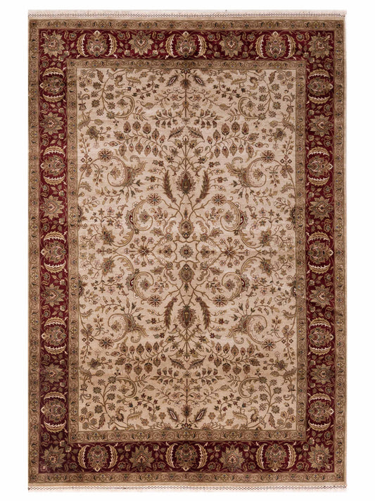 Rajpur Imperial Silk 153479 Ivory Traditional Hand Knotted Rug