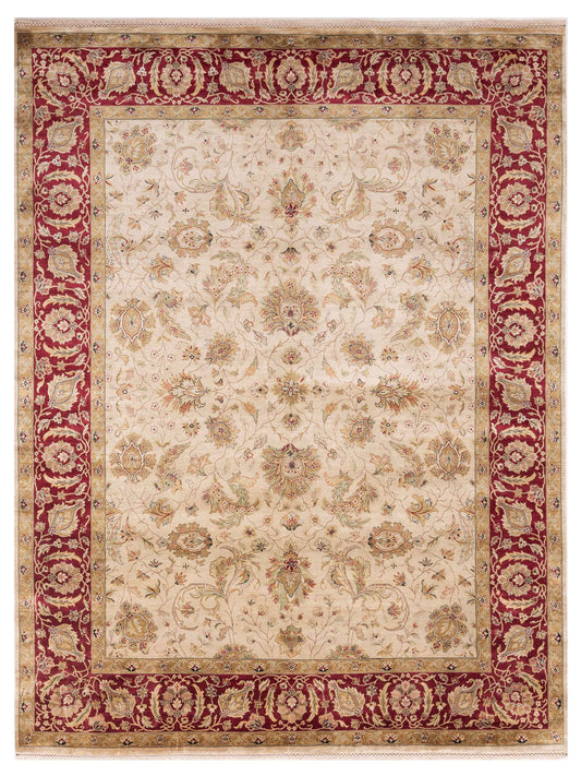 Rajpur Imperial Silk 153486 Ivory Traditional Hand Knotted Rug