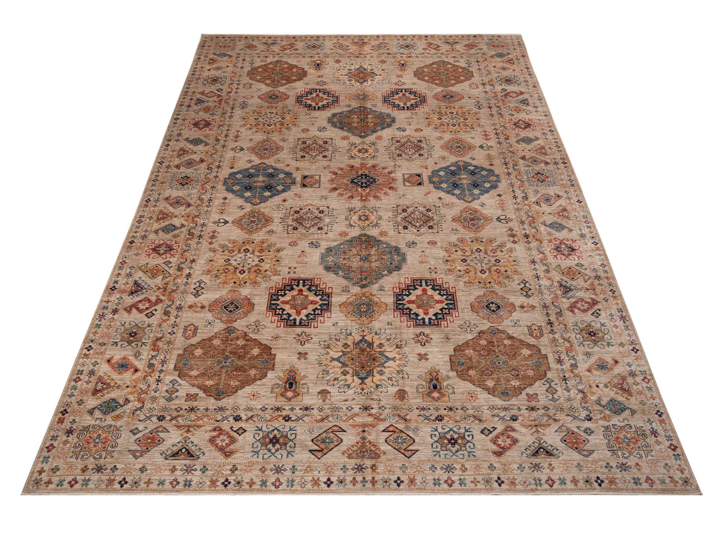 Nomad Super Kars 153566 Silver Silver Tribal Hand Knotted Rug