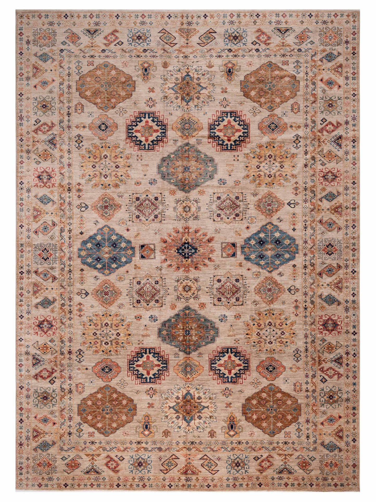 Nomad Super Kars 153566 Silver Tribal Hand Knotted Rug