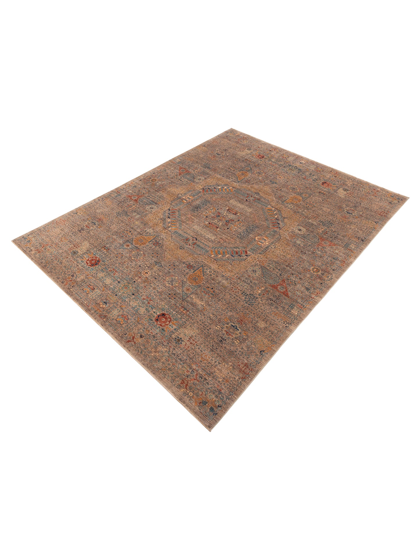 Nomad Super Mamluk 153571 Brown Brown Traditional Hand Knotted Rug - 9x12