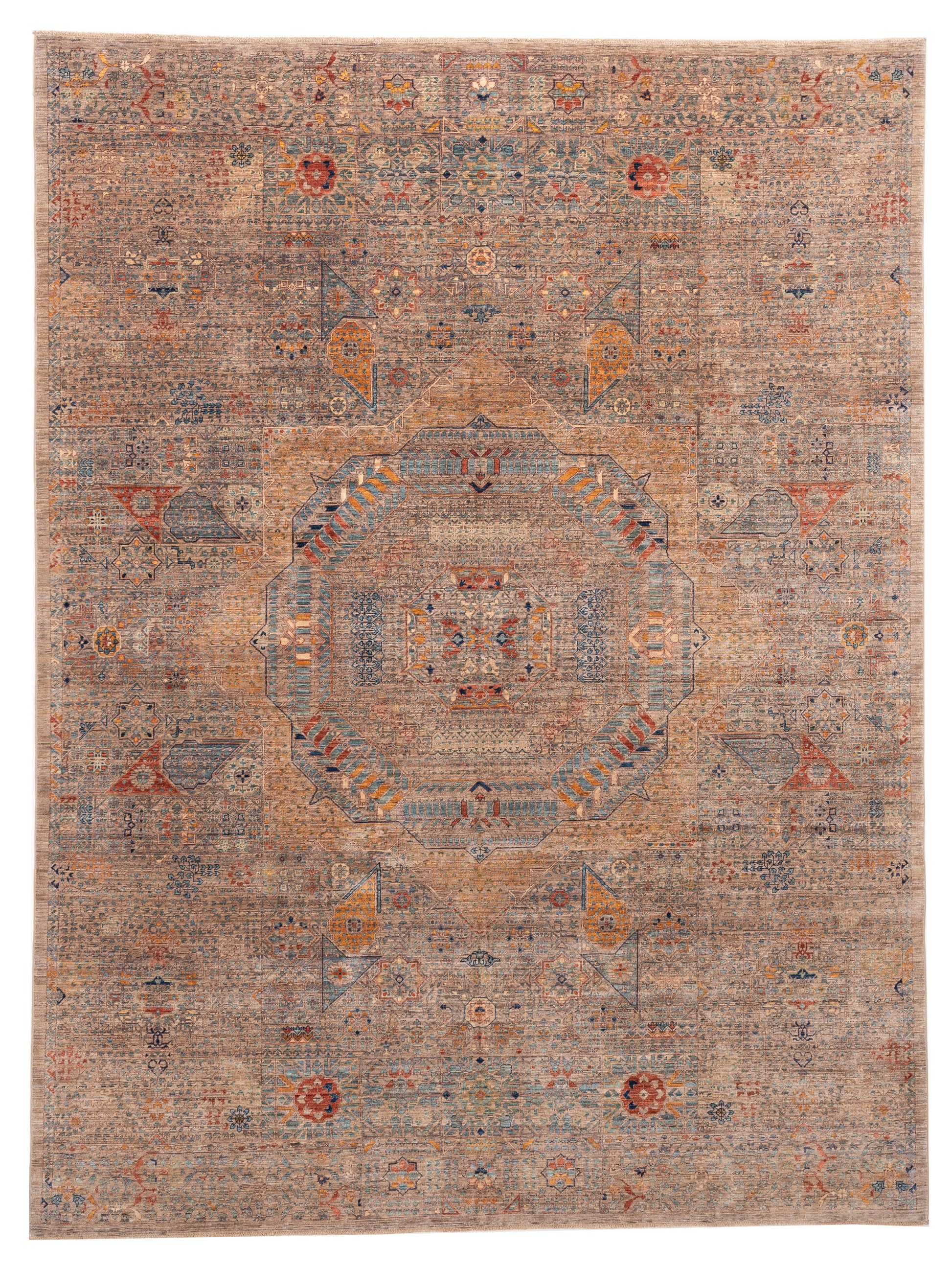 Nomad Super Mamluk 153571 Brown Traditional Hand Knotted Rug