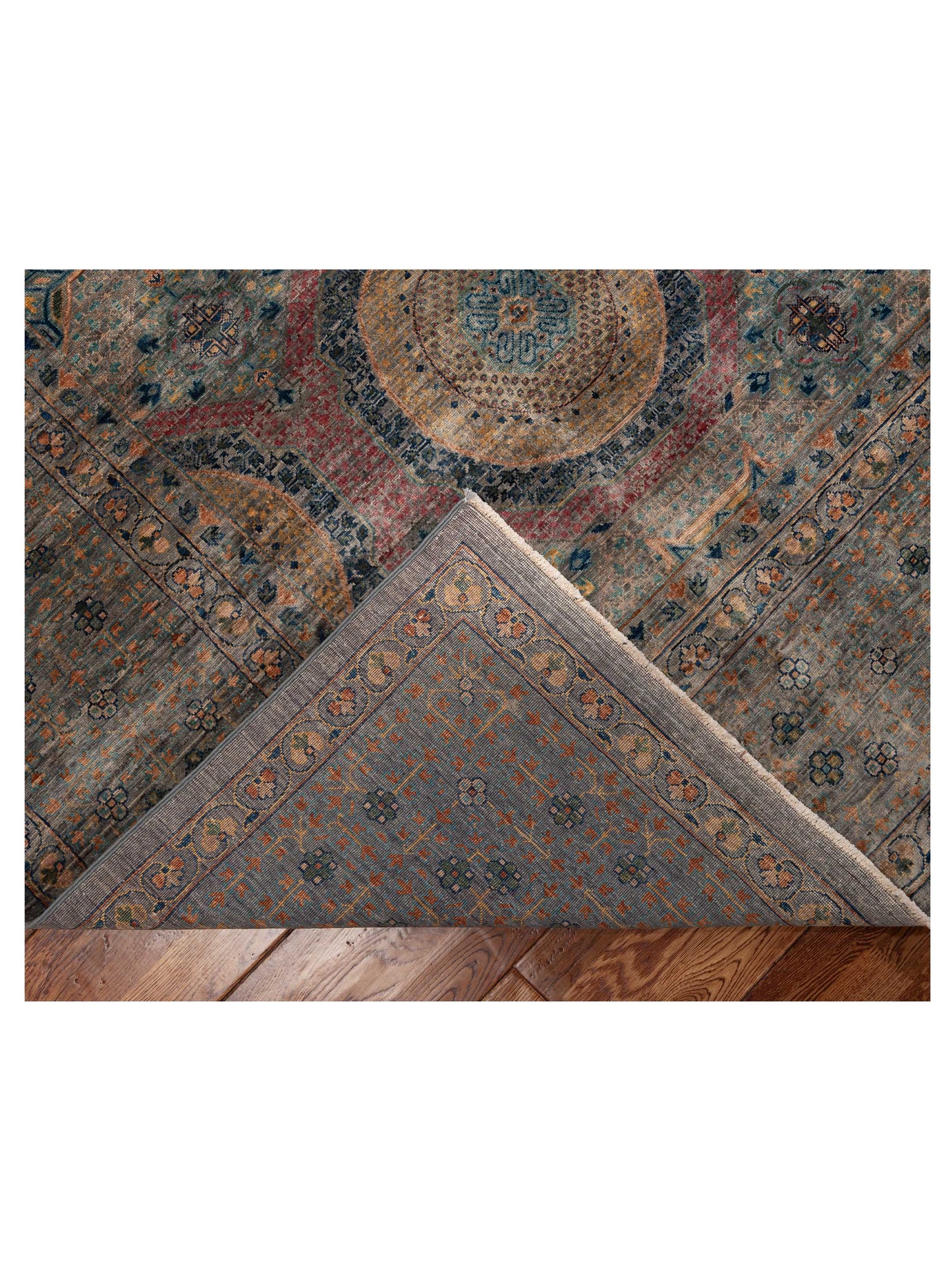 Nomad Super Mamluk 153593 Gray Gray Traditional Hand Knotted Rug