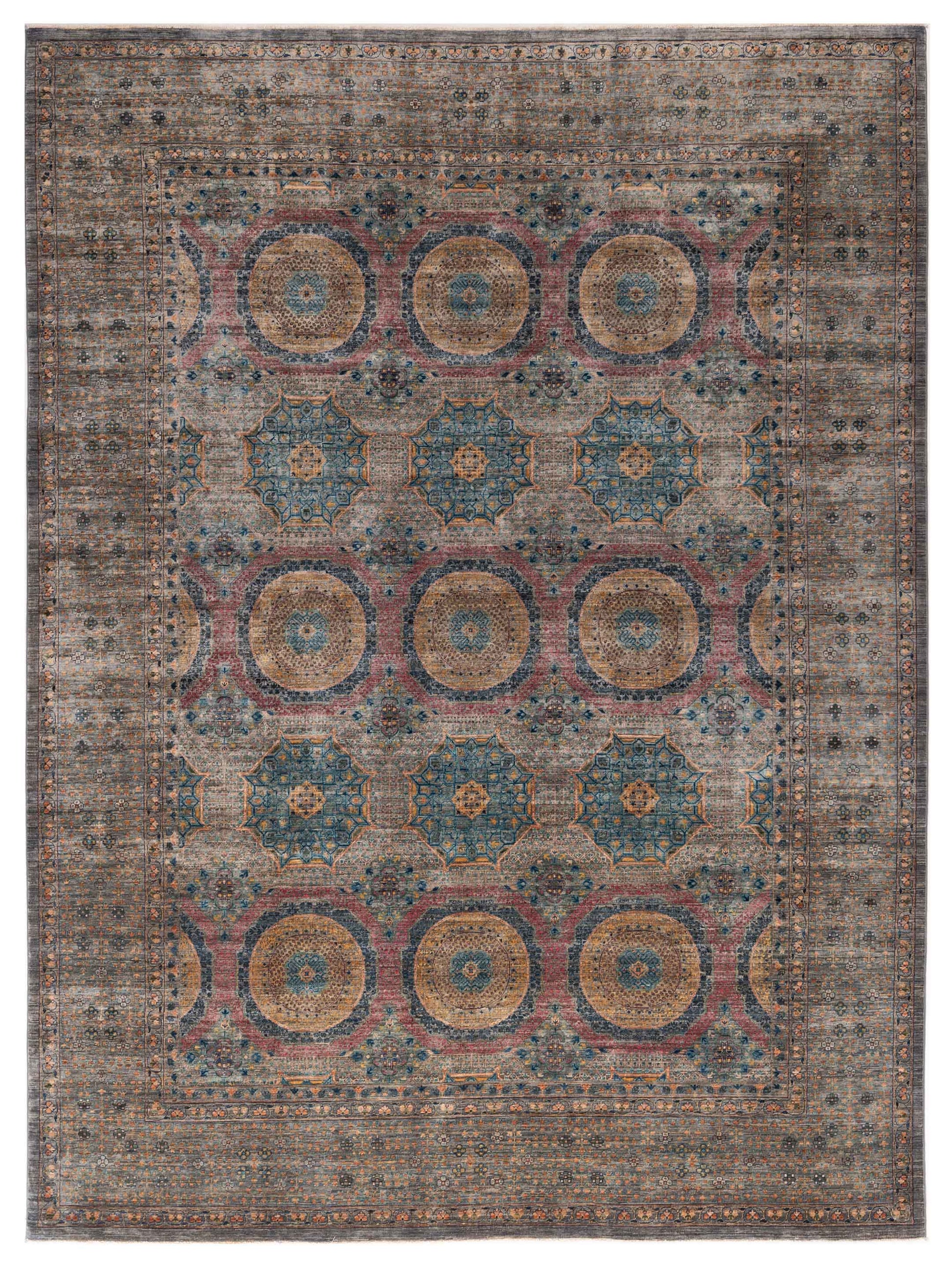 Nomad Super Mamluk 153593 Gray Traditional Hand Knotted Rug