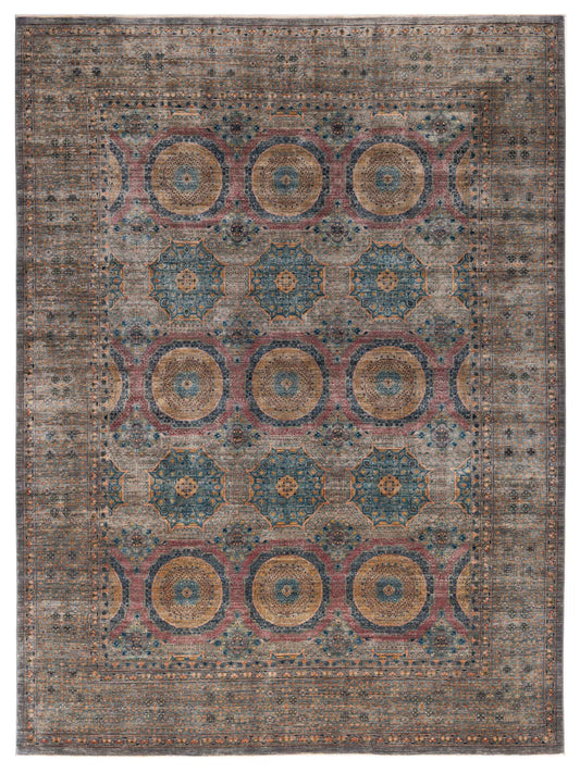 Nomad Super Mamluk 153593 Gray Traditional Hand Knotted Rug