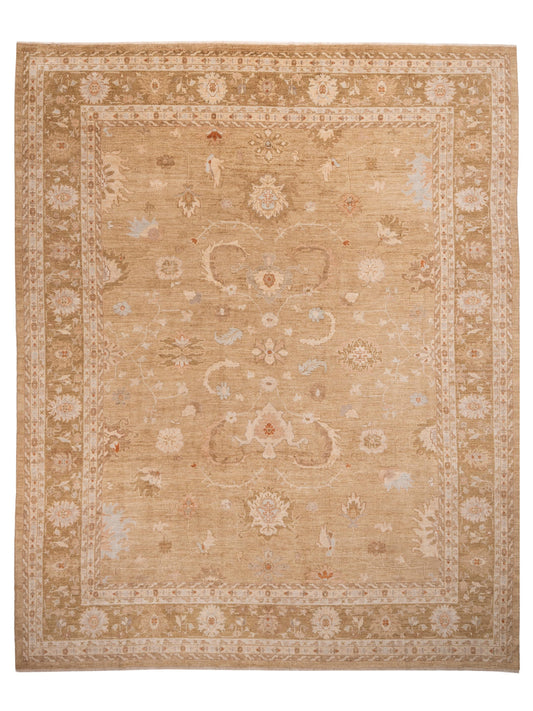 Authentic Angora Oushak Leyla Gold Traditional Hand Knotted Rug