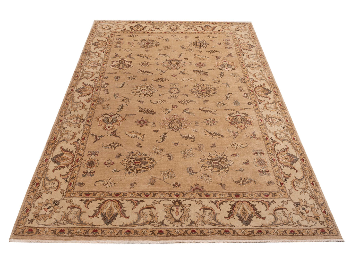 Pasha Turkish Elvan 153613 Cream Ivory Traditional Hand Knotted Rug