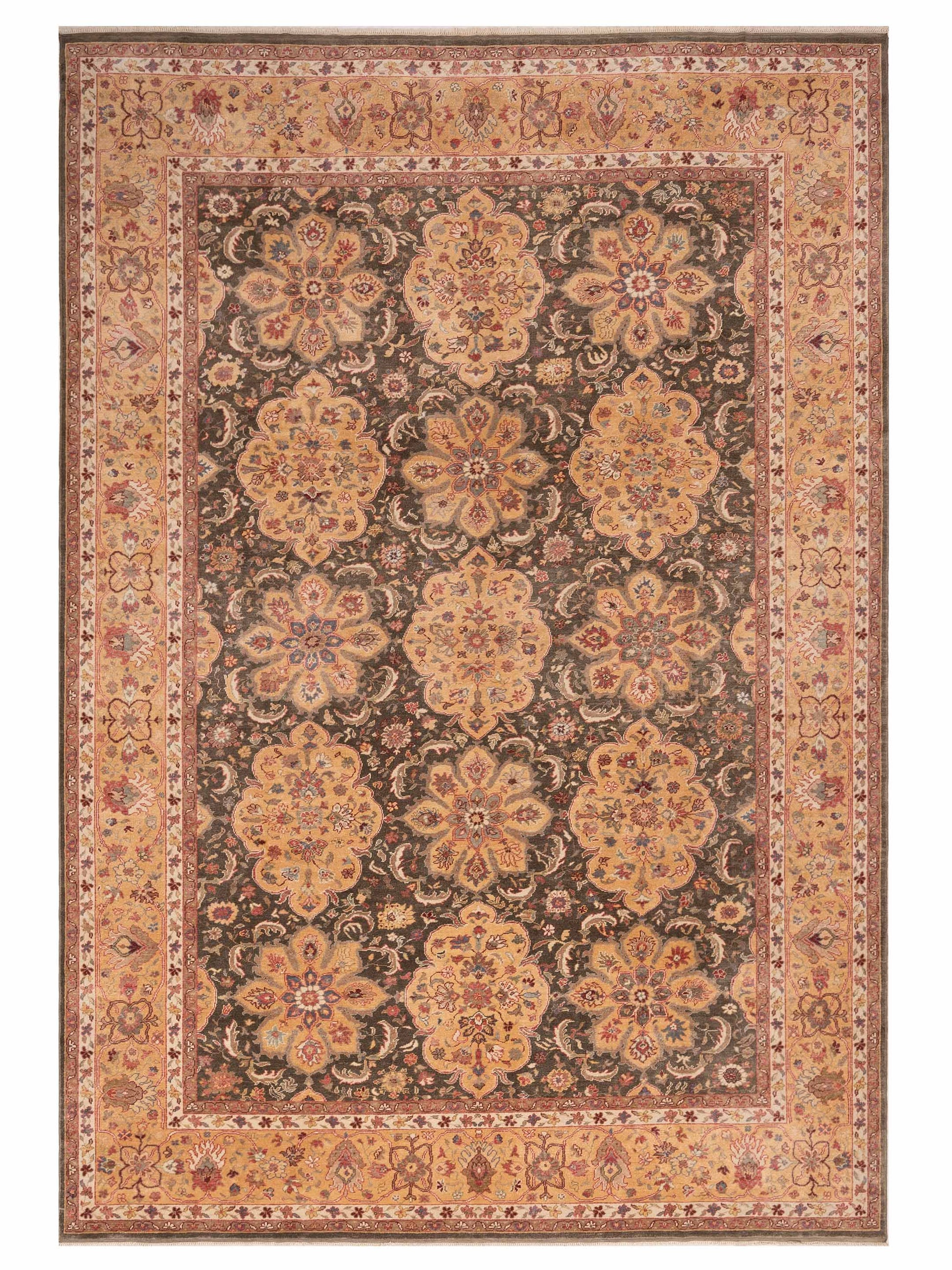 Pasha Antique Loom 153636 Green Traditional Hand Knotted Rug