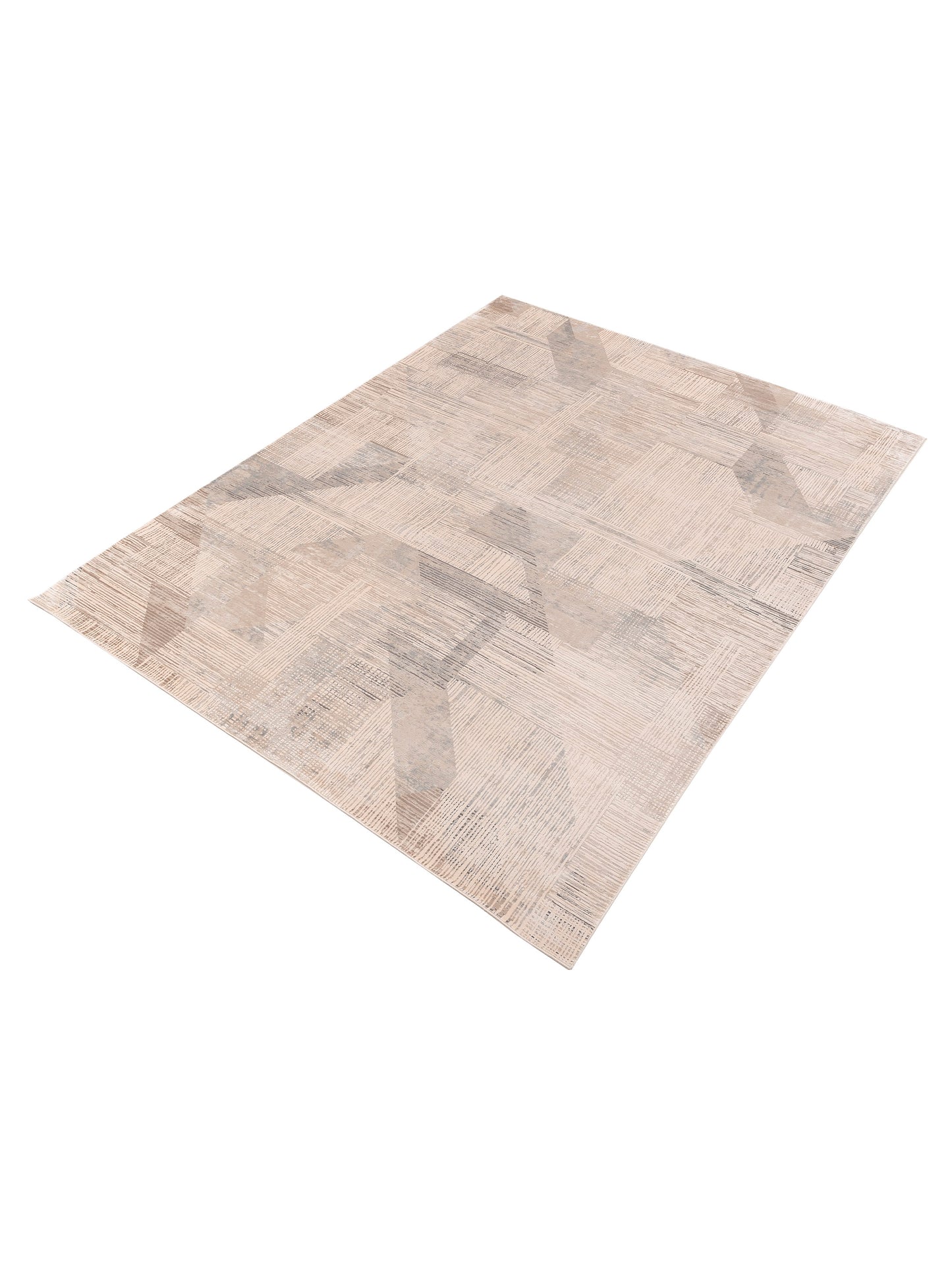 Bergamo Palermo 153818 Beige Gray Contemporary Machine Made Rug