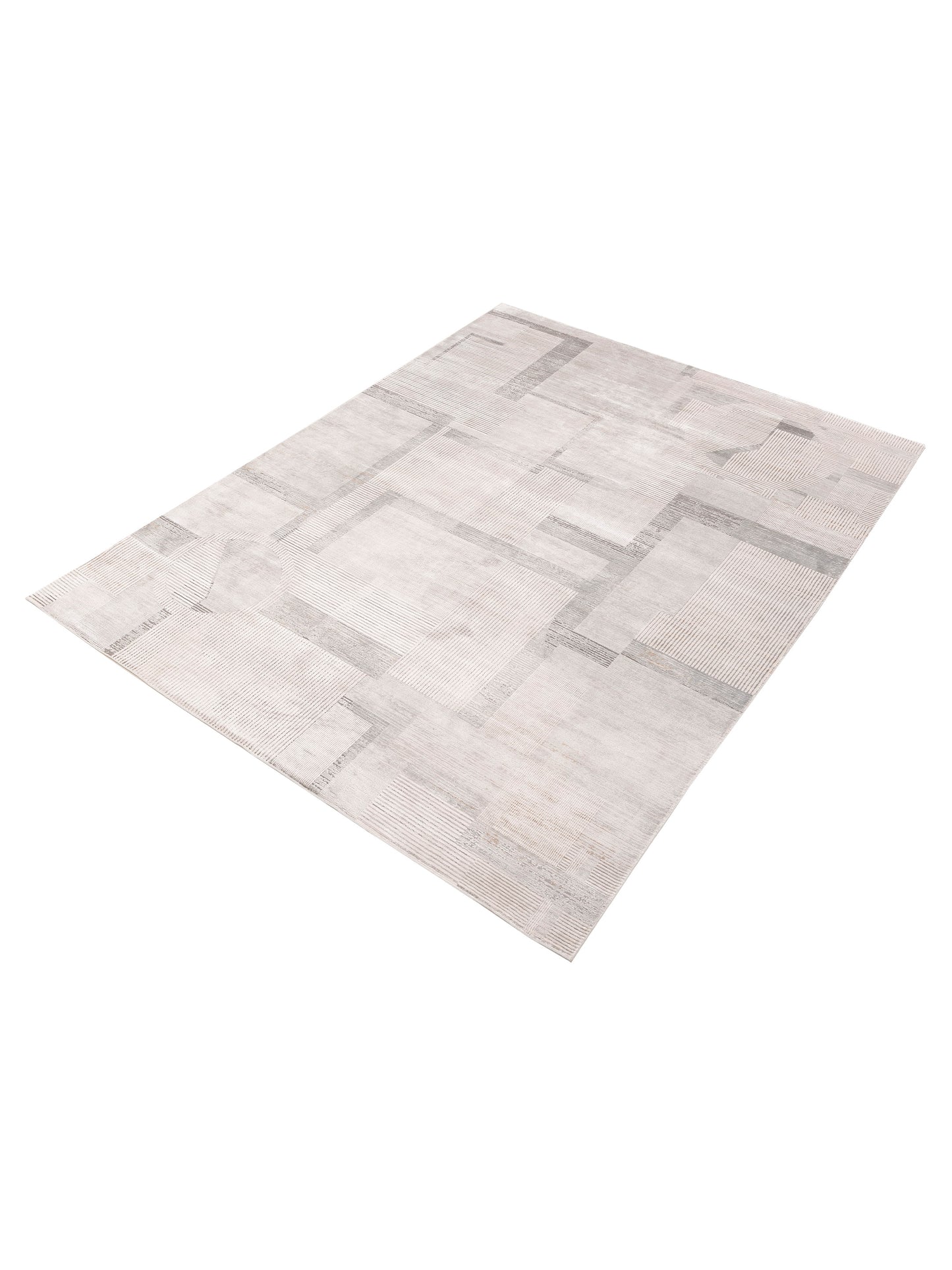 Bergamo Palermo 153820 Beige Gray Contemporary Machine Made Rug