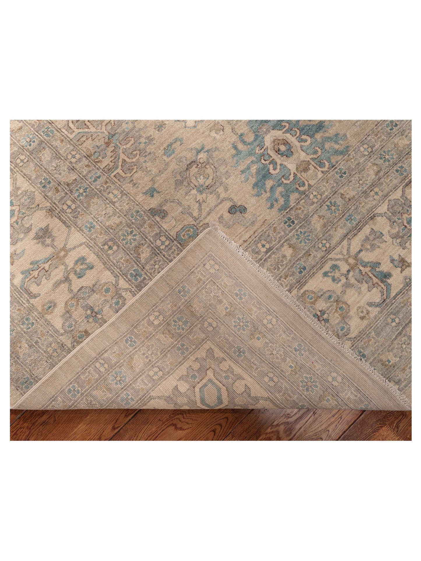 Nomad Laila 153948 Gray Ivory Traditional Hand Knotted Rug