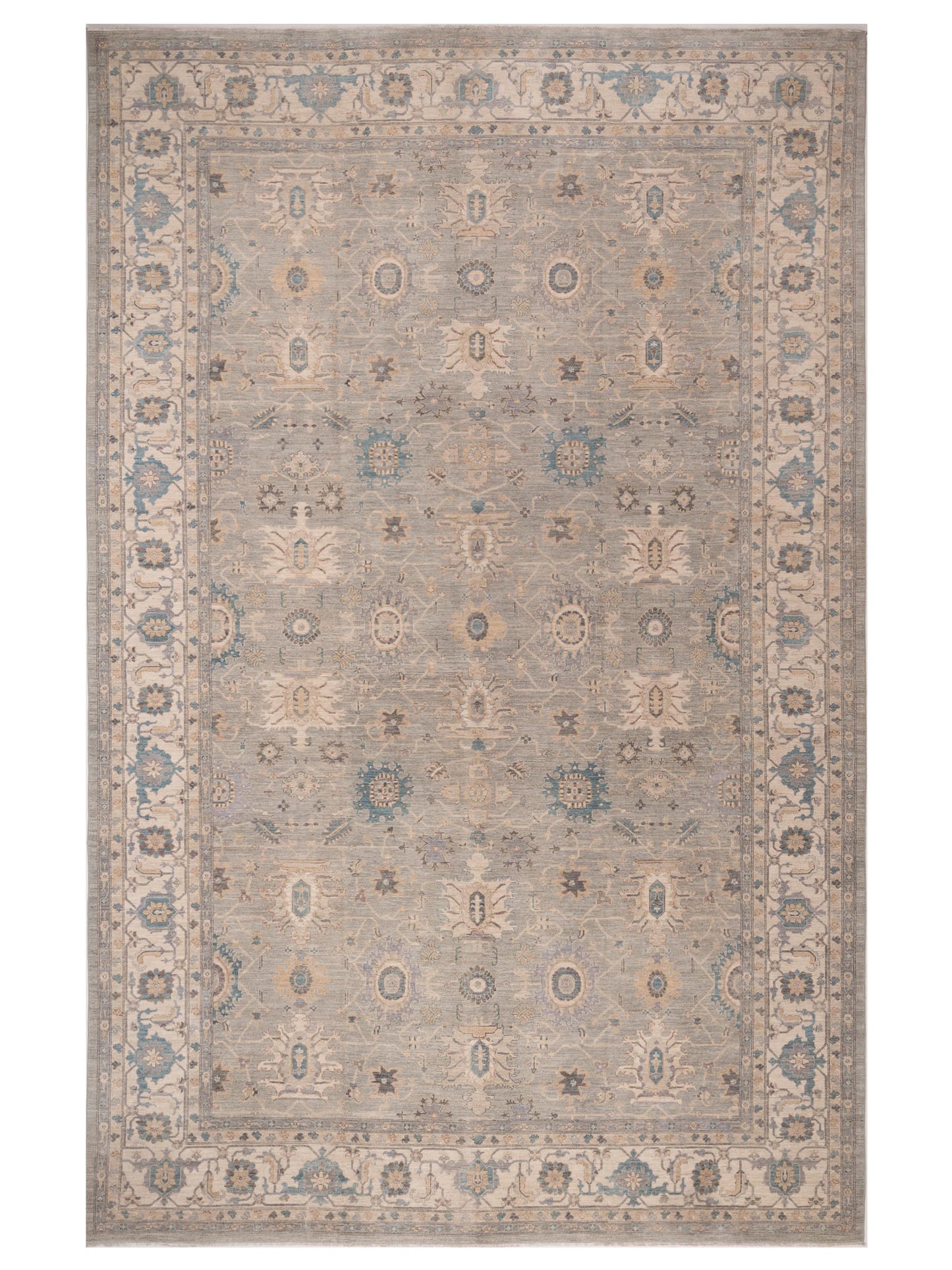 Nomad Laila 153949 Light Gray Traditional Hand Knotted Rug