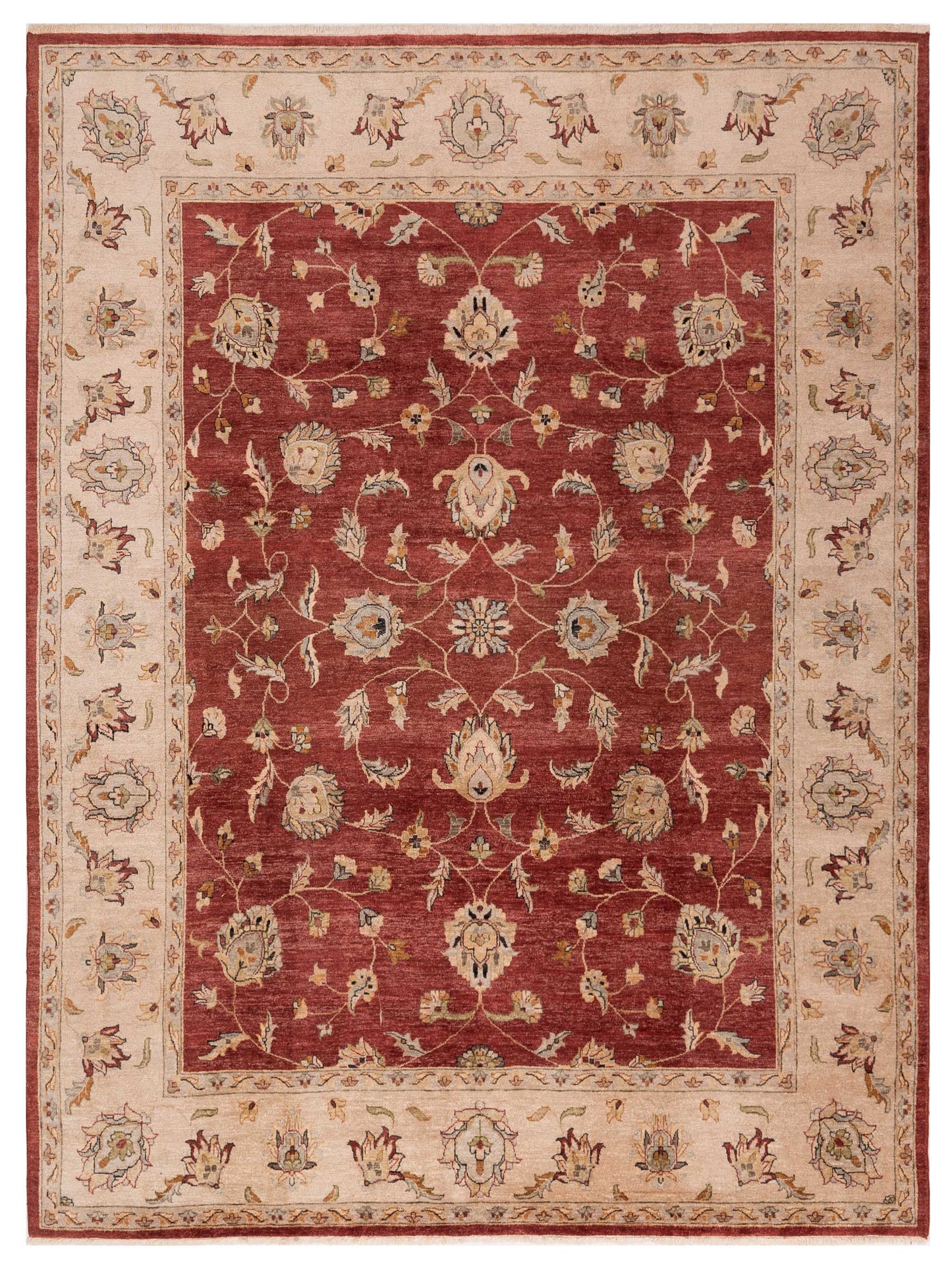 Rajpur Ghazani 153996 Red Traditional Hand Knotted Rug