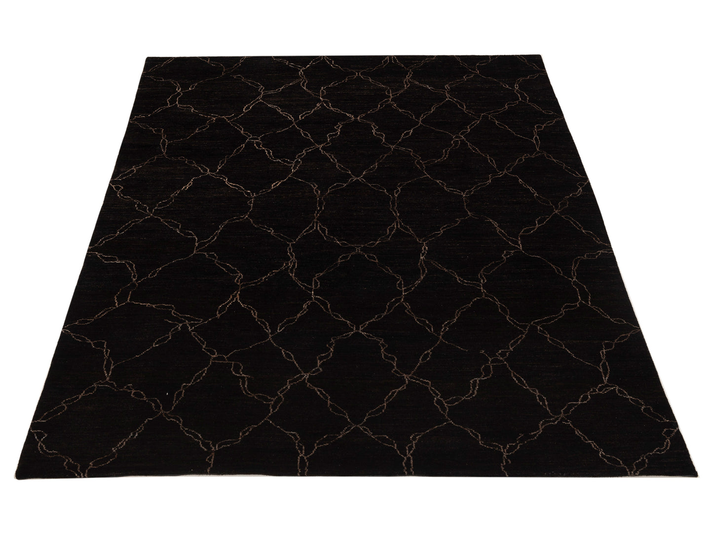 Siena Tibetino 153999 Black Black Contemporary Hand Knotted Rug