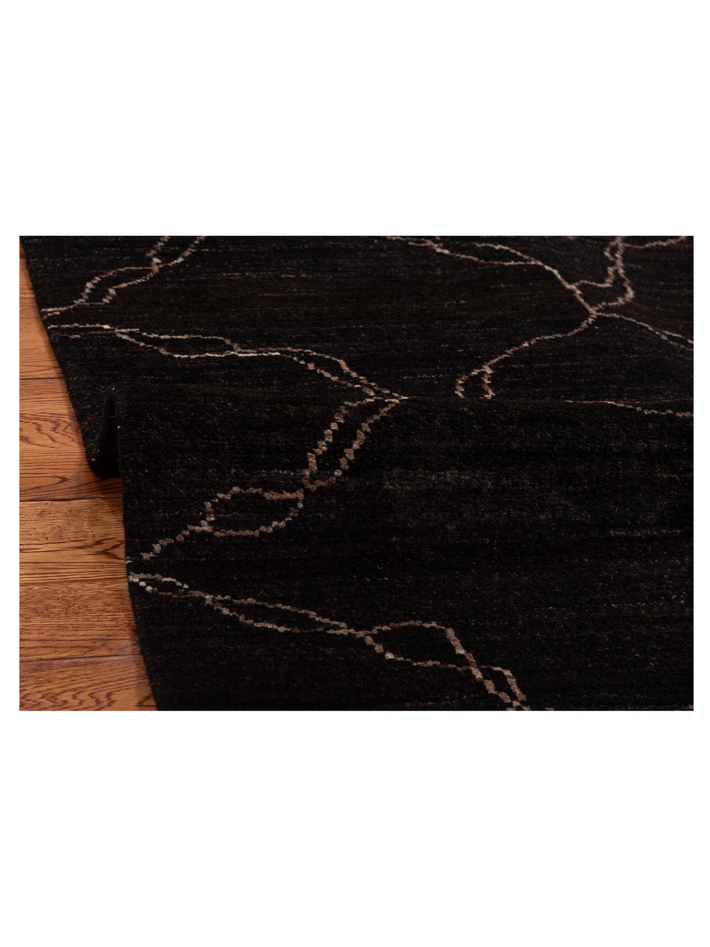 Siena Tibetino 153999 Black Black Contemporary Hand Knotted Rug