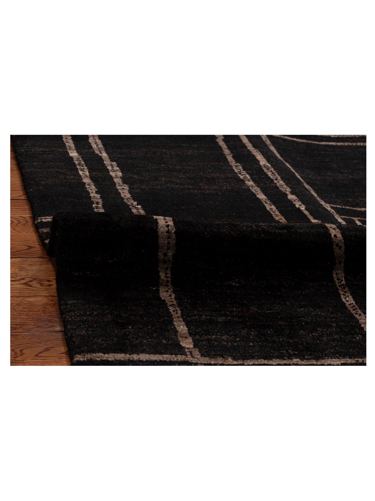 Siena Tibetino 154006 Black Black Contemporary Hand Knotted Rug