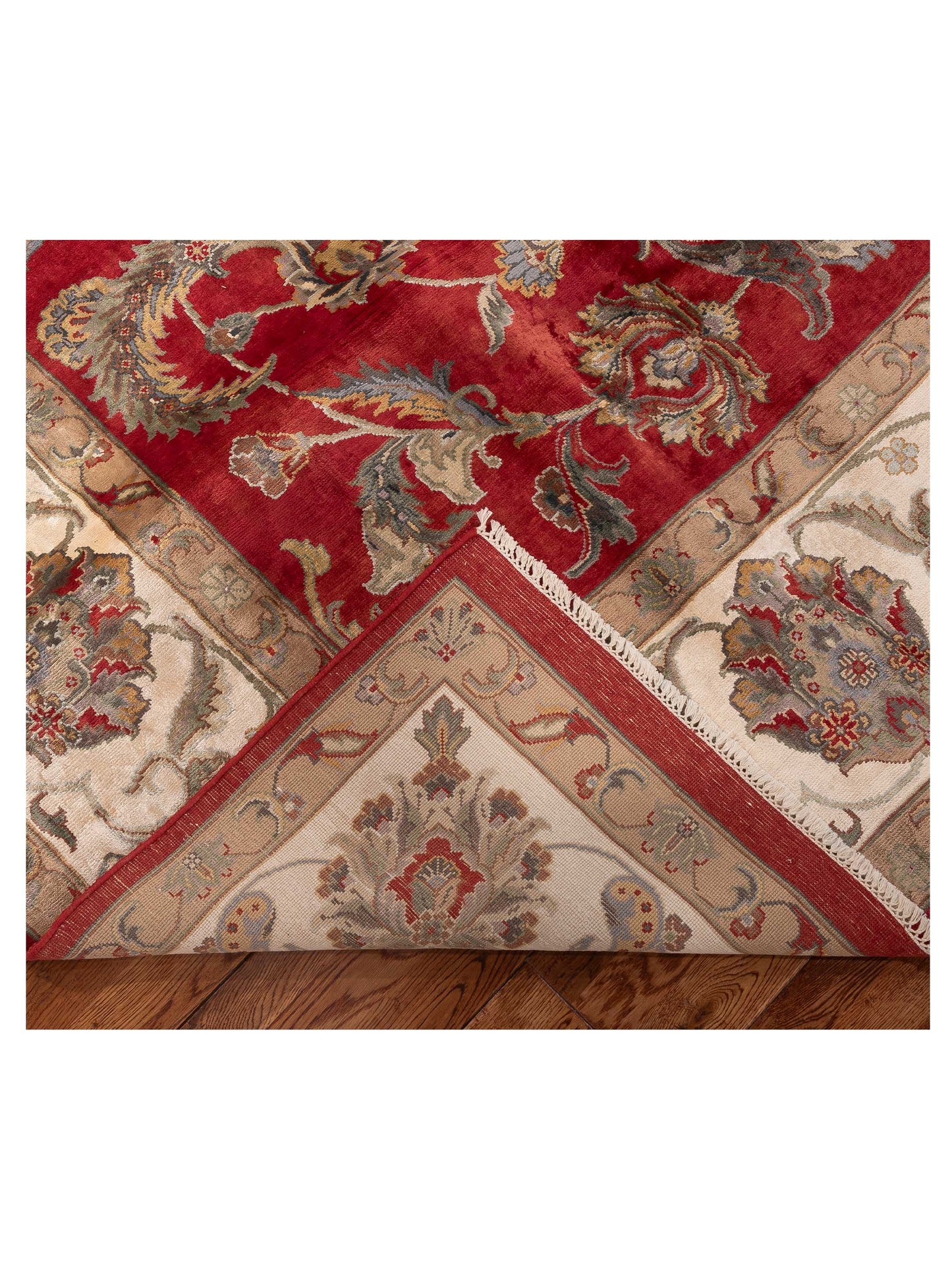 Rajpur Imperial 154056 Red Ivory Traditional Hand Knotted Rug