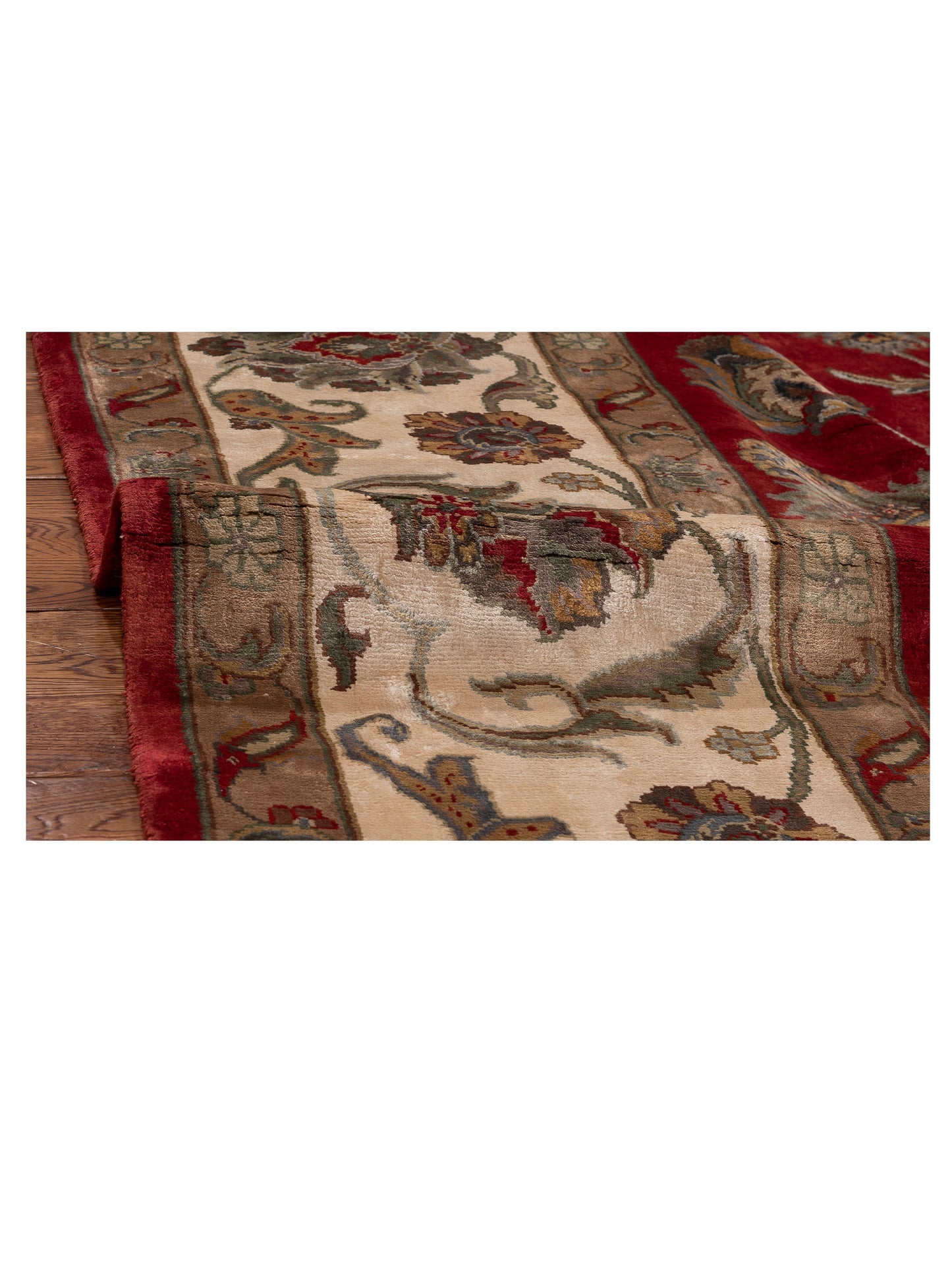 Rajpur Imperial 154056 Red Ivory Traditional Hand Knotted Rug