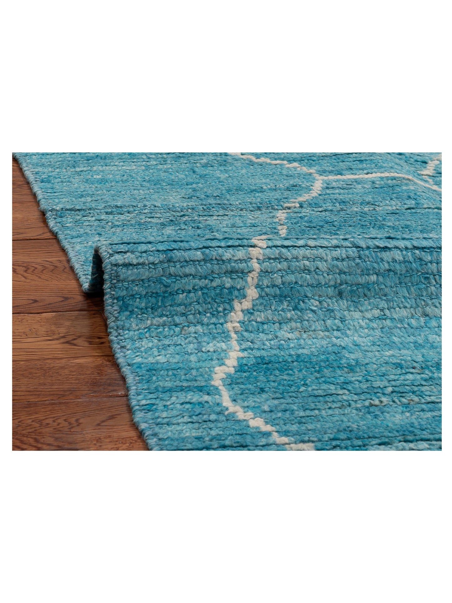 Pasha Berber  Turquoise  Contemporary Hand Knotted Rug