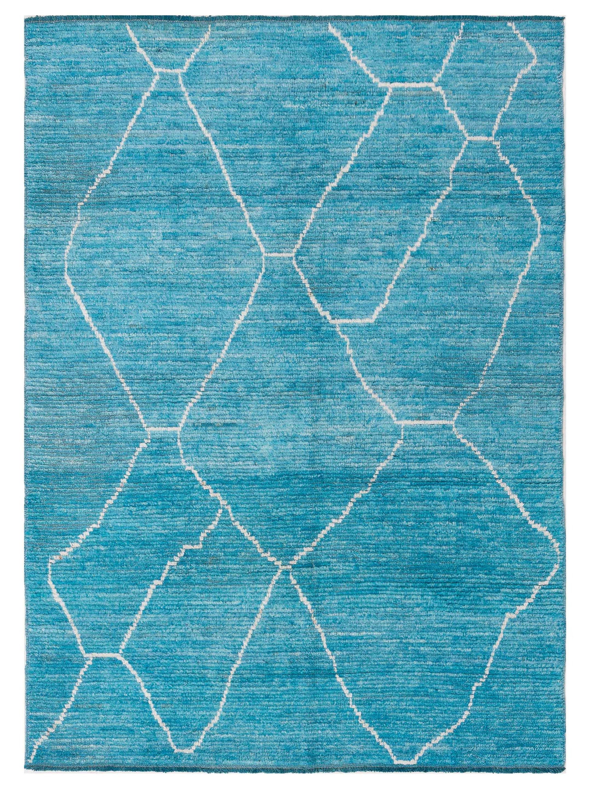 Pasha Berber  Turquoise Contemporary Hand Knotted Rug