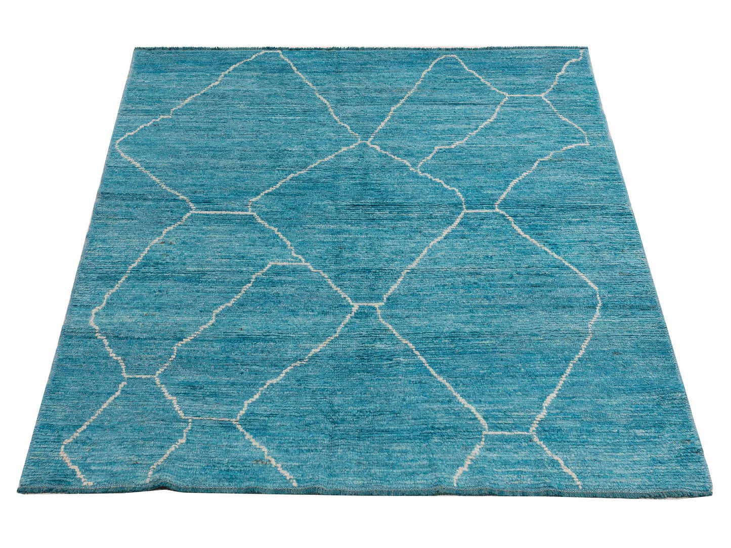 Pasha Berber  Turquoise  Contemporary Hand Knotted Rug