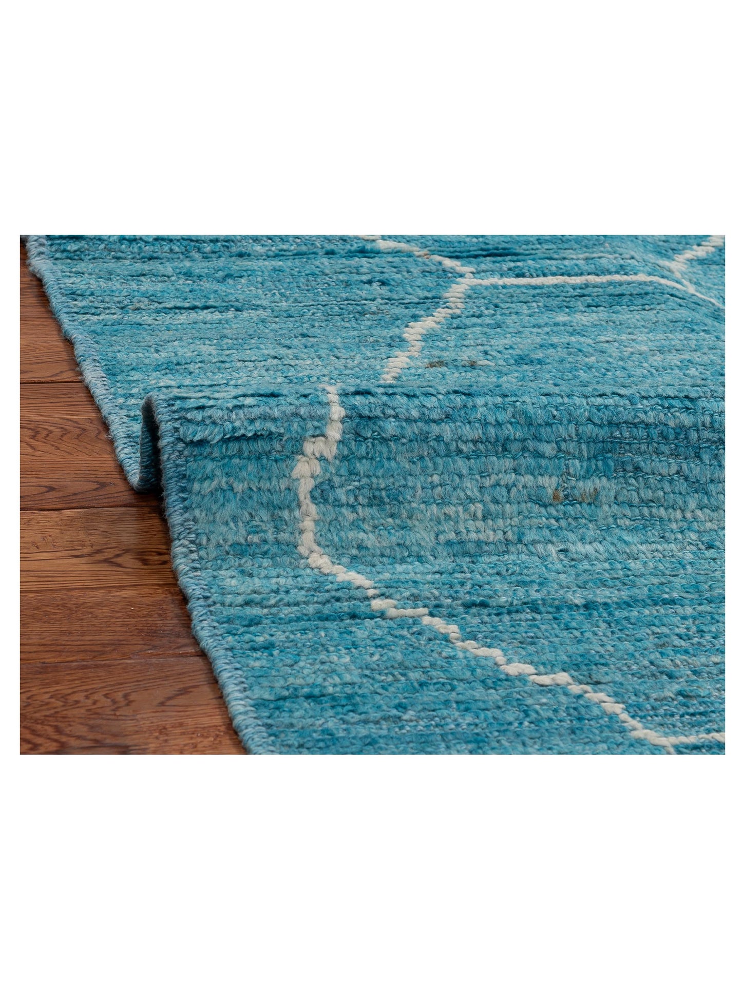 Pasha Berber  Turquoise  Contemporary Hand Knotted Rug